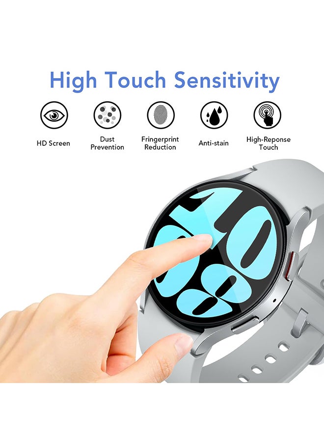 O Ozone Tempered Glass Screen Protector for Samsung Galaxy Watch 6 44mm [2 Pack], 3D Full Coverage Curved Edge Screen Protective Cover - Image 3
