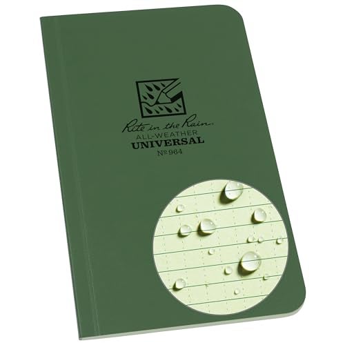 Rite in the Rain ‎Rite in the Rain Weatherproof Soft Cover Pocket Notebook, 3.5" x 6", Green Cover, Universal Pattern (No. 964) - Image 1