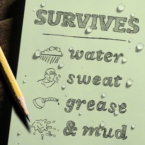 Rite in the Rain ‎Rite in the Rain Weatherproof Soft Cover Pocket Notebook, 3.5" x 6", Green Cover, Universal Pattern (No. 964) - Image 3