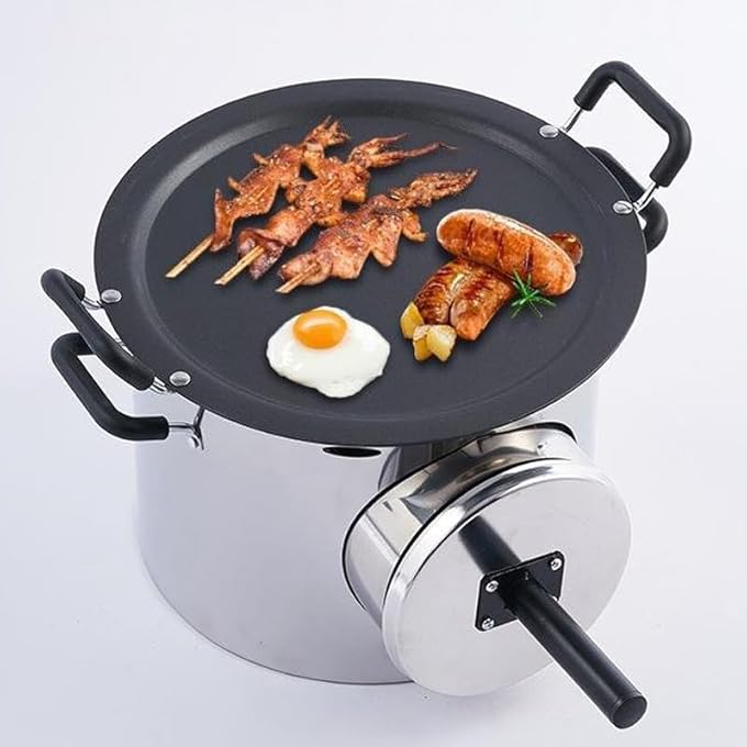 ريحني موقد بسكويت من الفولاذ المقاوم للصدأ موقد تجاري للنار موقد شواء مدمج، تسخين متساو وكفاءة طهي عالية ومتانة - Image 2