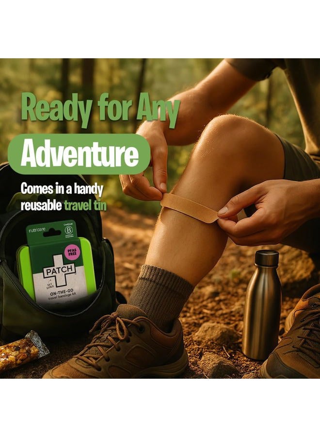 PATCH Natural Bamboo Adhesive Bandages Travel Kit for Sensitive Skin, Eco-Friendly and Hypoallergenic, 29 Count - Image 3