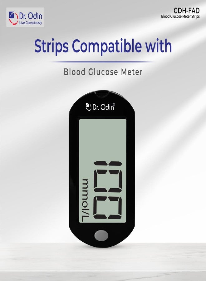 Dr.Odin Dr. Odin AC-307 GDH Glucose Test Strips, 2x50 Strips, GDH BLACK Meter Compatible, Bi-Directional Sampling, Auto Coding, Hygienic and Accurate (100 Test Strips) - Image 3