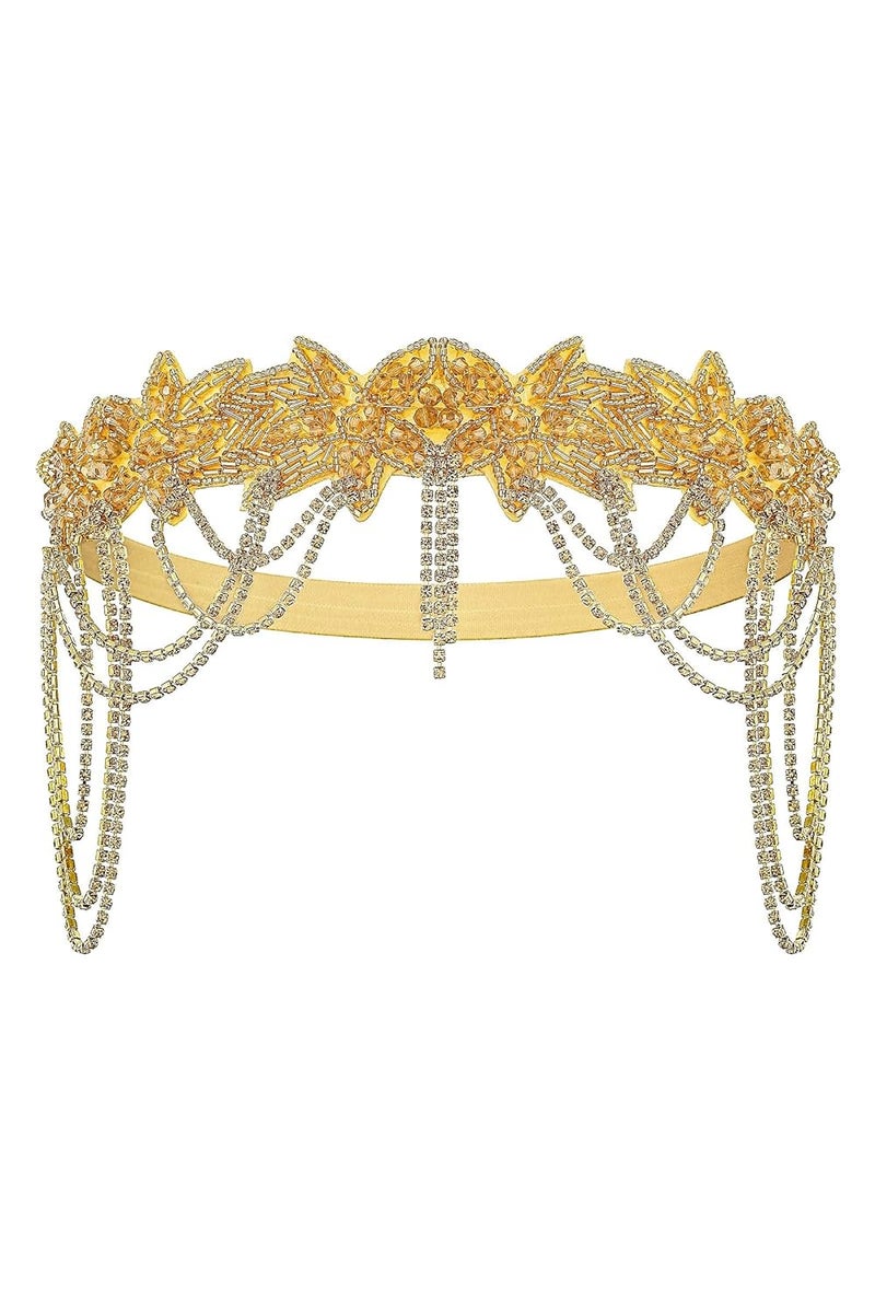 BABEYOND 1920s Flapper Headpiece Roaring 20s Headband Great Gatsby Headband Chain for Women Vintage Hair Accessory - Image 4