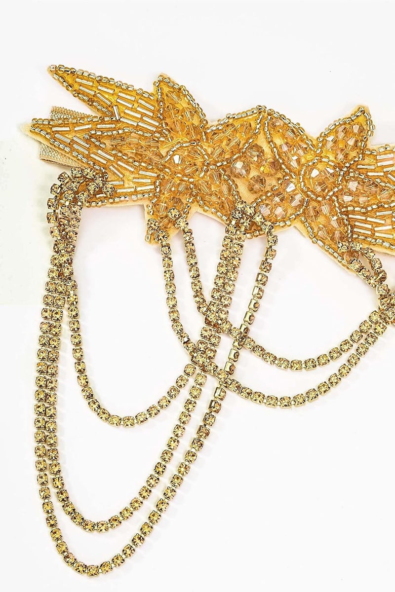 BABEYOND 1920s Flapper Headpiece Roaring 20s Headband Great Gatsby Headband Chain for Women Vintage Hair Accessory - Image 2