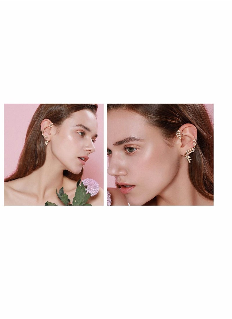 SYOSI - Gold Cuff Earrings for Women No Piercing Cartilage Ear Cuff Adjustable Ear Clip Wrap Around Earring for Girls - Image 1