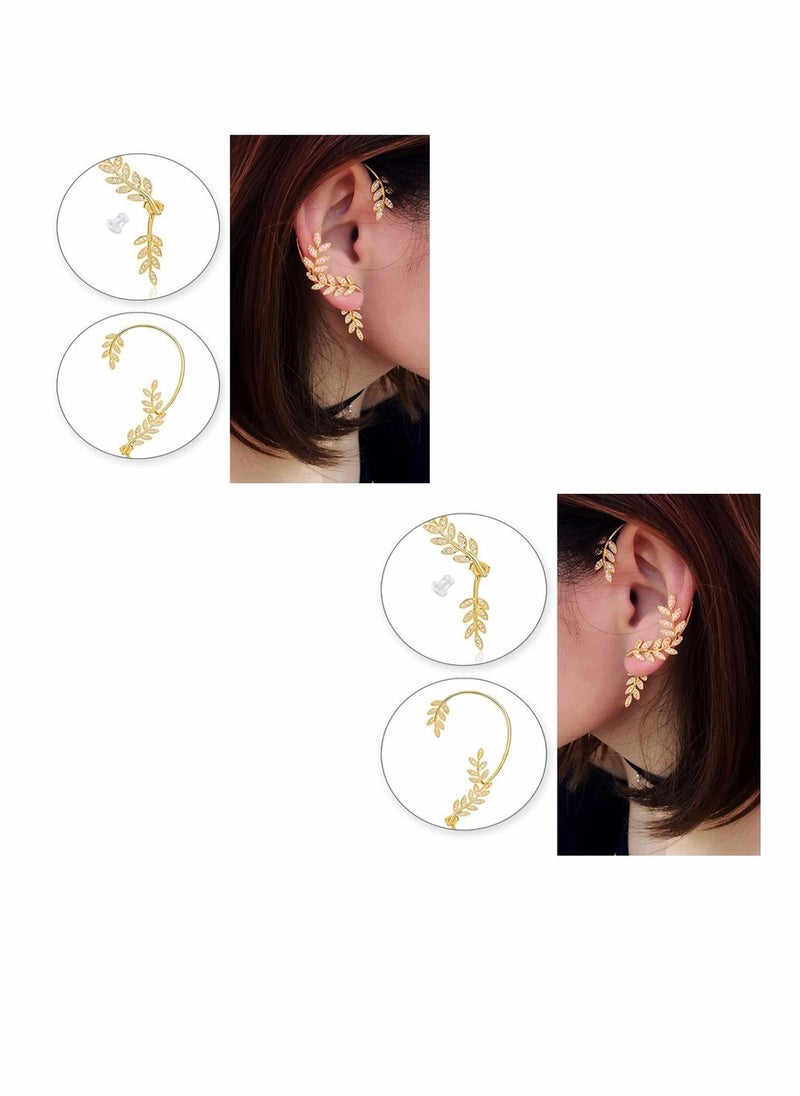 SYOSI - Gold Cuff Earrings for Women No Piercing Cartilage Ear Cuff Adjustable Ear Clip Wrap Around Earring for Girls - Image 1