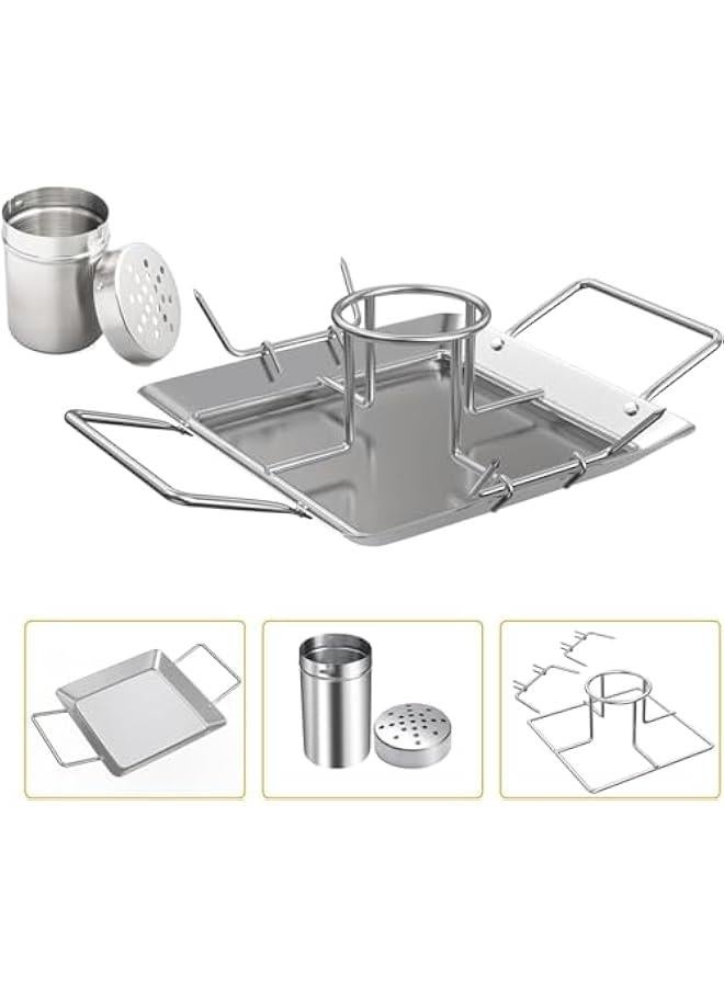 Grillers Beer Can Chicken Roaster Stand - Stainless Steel Holder - Barbecue Rack for The Grill, Oven or r - Dishwasher Safe - Includes 4 Vegetable Spikes - Image 4