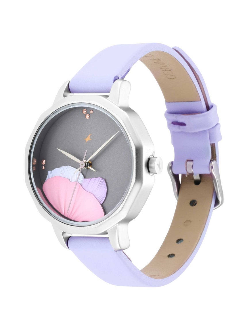 fastrack - Fastrack Uptown Retreat Quartz Analog Grey Dial Leather Strap Watch for Girls - Image 1