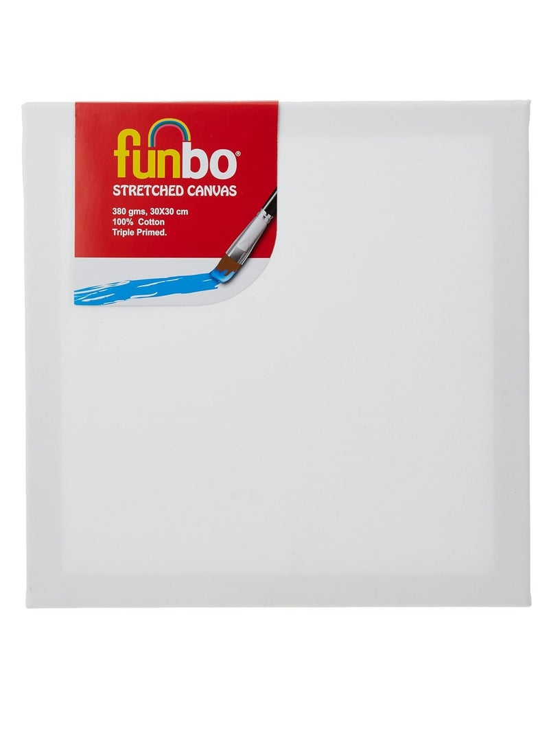 Funbo 30x30cm Size Stretched Cotton Canvas 380gsm Thickness - Image 1