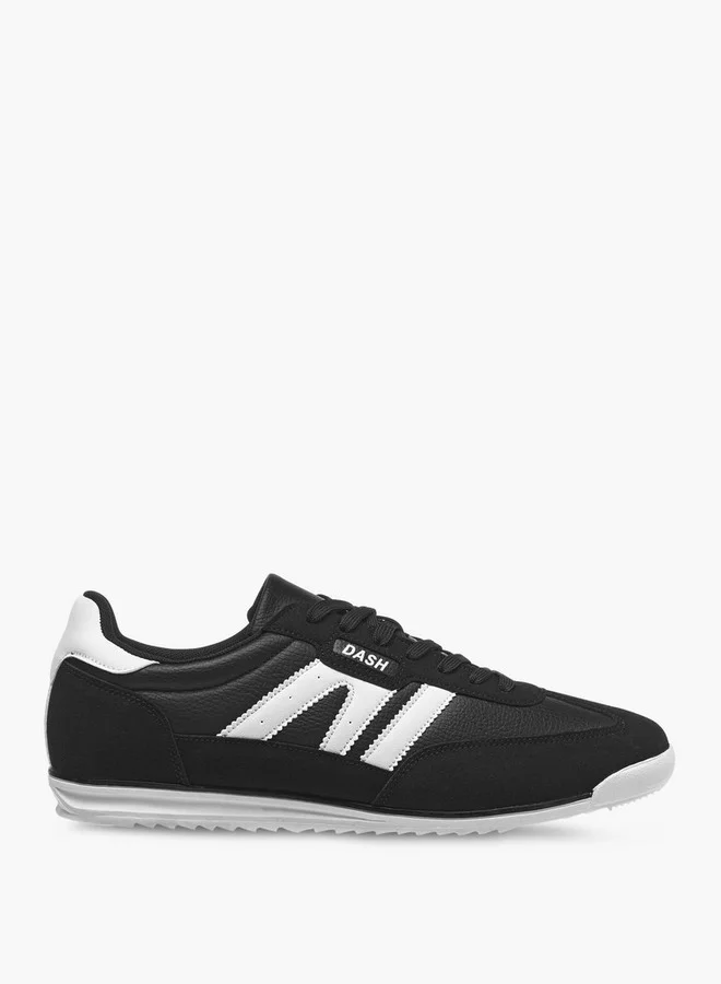 Dash Men's Logo Detail Sports Shoes with Lace-Up Closure