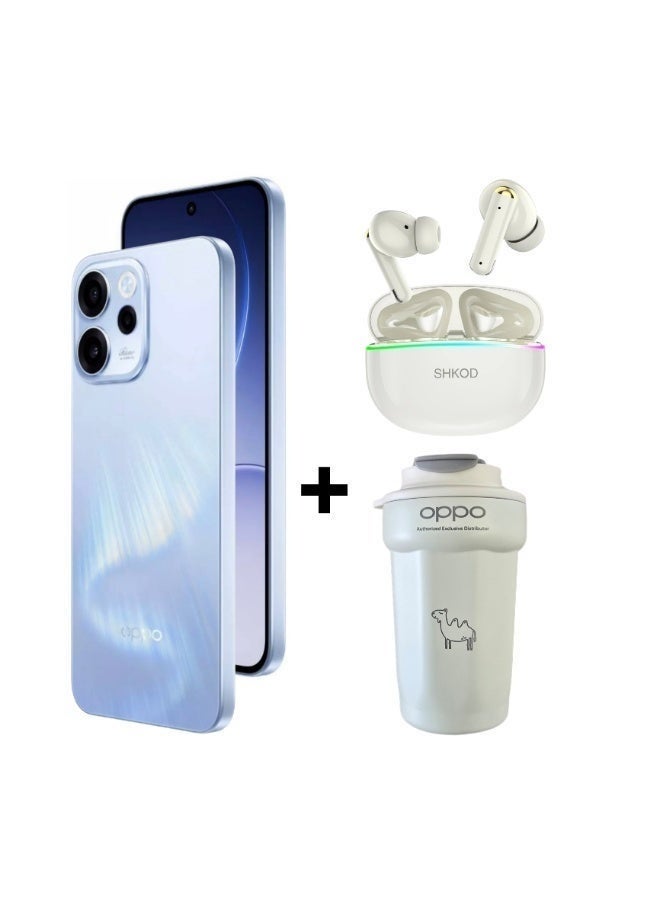 OPPO Reno15F Dual SIM Aurora Blue 12GB RAM 256GB + Gifts - 5G Middle East Version - Image 1