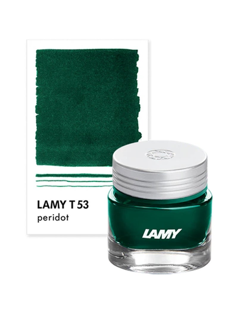 LAMY Crystal Ink Bottle For Fountain Pens And Calligraphy 30ml Content Peridot Ink Colour - Image 1