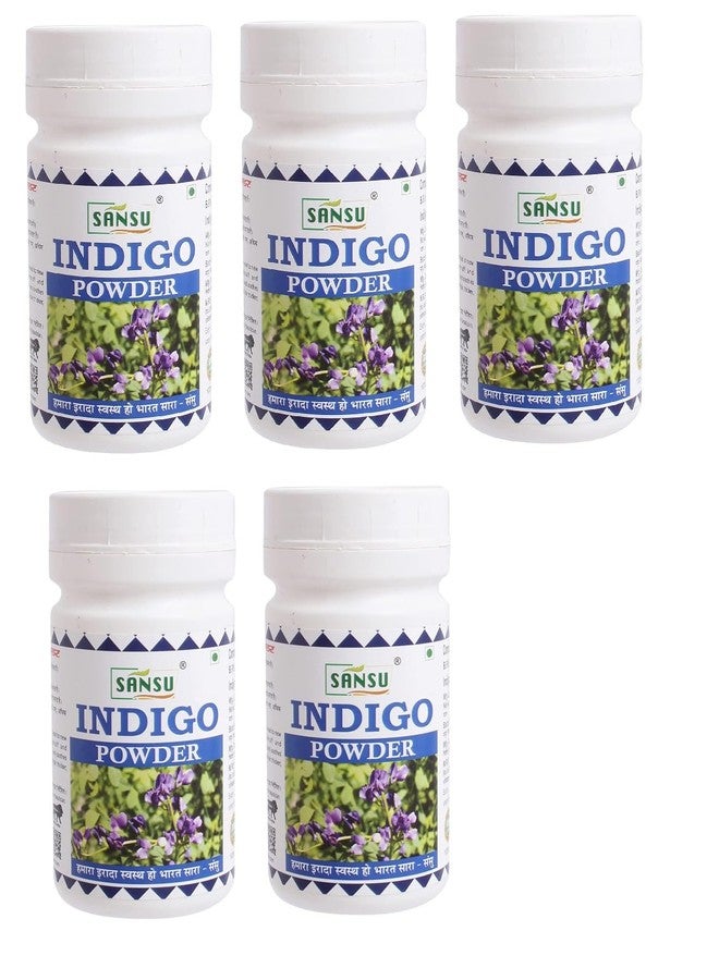 SANSU Indigo Powder, Natural Indigo Powder, Ayurvedic Indigo churan 100g (pack of 5) - Image 1