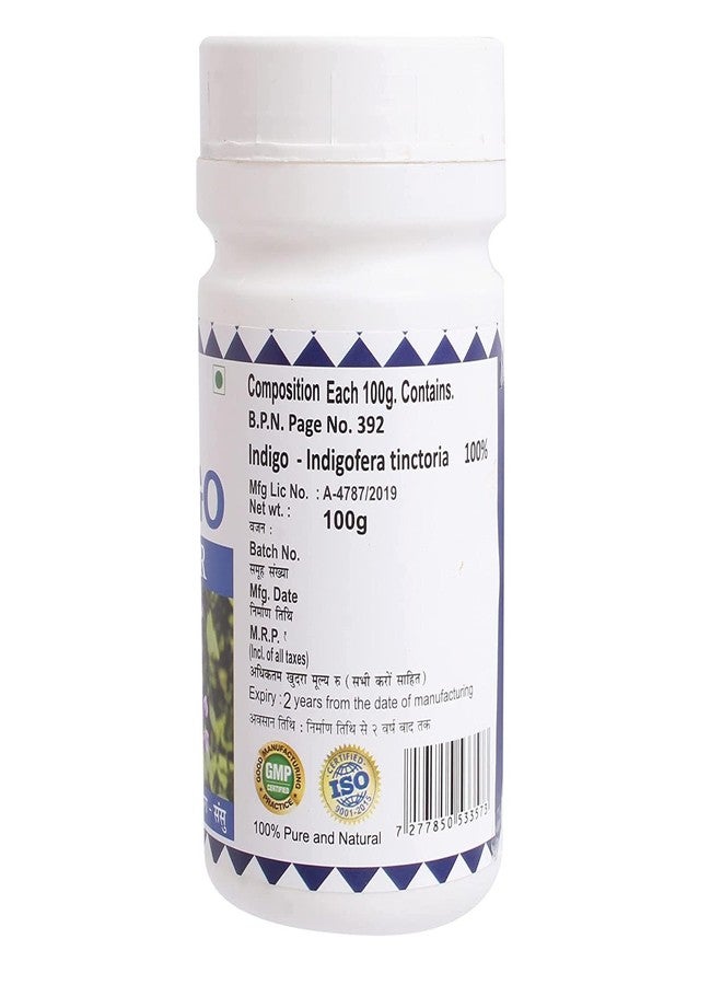 SANSU Indigo Powder, Natural Indigo Powder, Ayurvedic Indigo churan 100g (pack of 5) - Image 4
