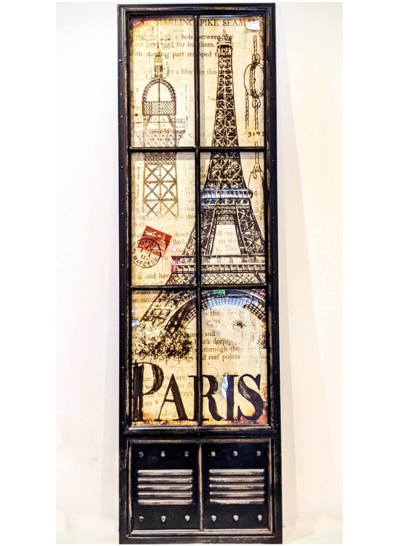 ANTIC LINE GLASS WALL PLAQUE PARIS 