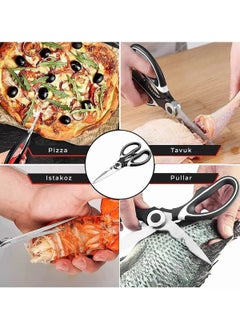 Octopus Bazaar Multifunctional Stainless Steel Chicken Scissors | Chicken Fish Vegetable Scissors  - Image 5