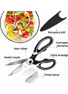 Octopus Bazaar Multifunctional Stainless Steel Chicken Scissors | Chicken Fish Vegetable Scissors  - Image 3