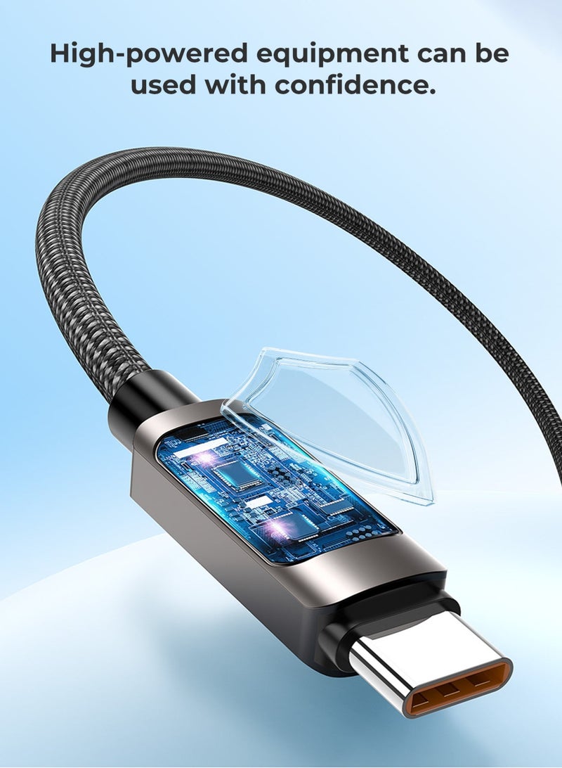 Vinko كابلVINKO N1001 بقوة 240 واط من نوع C إلى C كابل USB-C للشحن السريع للشحن السريع لأجهزة iPhone 17 وسامسونج وآيباد وماك بوك واللابتوب - Image 3