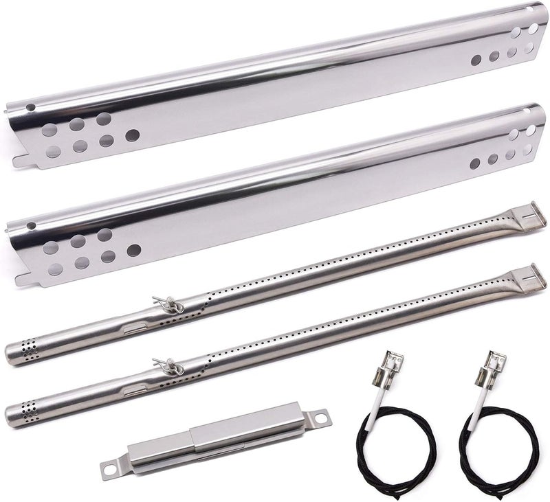 Criditpid Grill Replacement Parts for Charbroil Performance 2 Burner 463625217, 463625219, 463673519, 463673517, Grill Burner, Heat Tent Plate Shield, Carryover Tube, Igniter Kit. - Image 1