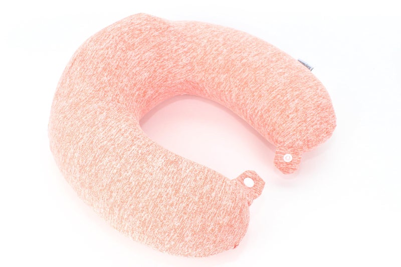 Comfy Neck Support Soft Memory Foam Travel Neck Pillow U-Shape For Car, Travel, Office,Airplane and Gifts - Pink