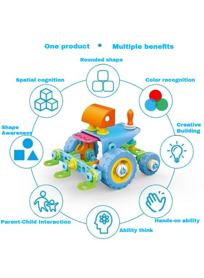 LBMT ألعاب Building Blocks STEM، مجموعة ألعاب ألغاز هدايا عيد ميلاد الأولاد بعمر 5+ عامًا، ألعاب تعليمية إبداعية لمشاريع العلوم والتكنولوجيا والهندسة والرياضيات للأطفال من سن 5 إلى 12 عامًا (118 قطعة) - Image 2