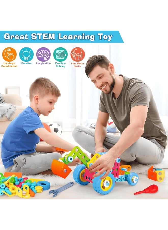 LBMT ألعاب Building Blocks STEM، مجموعة ألعاب ألغاز هدايا عيد ميلاد الأولاد بعمر 5+ عامًا، ألعاب تعليمية إبداعية لمشاريع العلوم والتكنولوجيا والهندسة والرياضيات للأطفال من سن 5 إلى 12 عامًا (118 قطعة) - Image 4