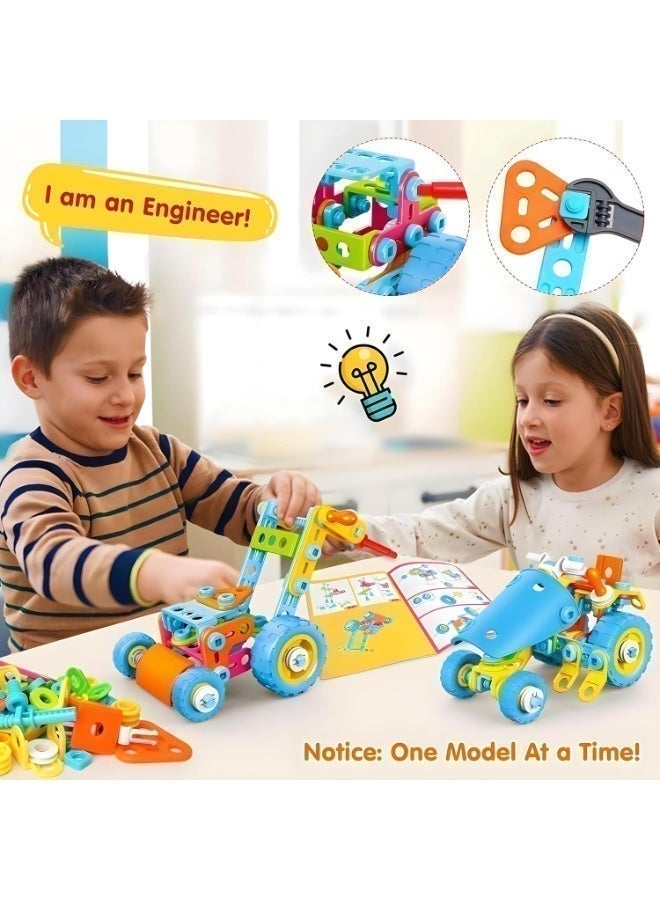 LBMT 6 في 1 ألعاب العلوم والتكنولوجيا والهندسة والرياضيات لـ 3 4 5 6 7 8+ هدايا عيد ميلاد صبي وفتاة تبلغ من العمر سنة، ألعاب أنشطة التعلم التعليمية الجذعية، 118 قطعة أنشطة التعلم في الفصول الدراسية لمرحلة ما قبل المدرسة المهارات الحركية الدقيقة اللبنات الأساسية للأعمار من 3 إلى 8 سنوات 6-8 8-12 لعبة إبداعية هندسية - Image 5