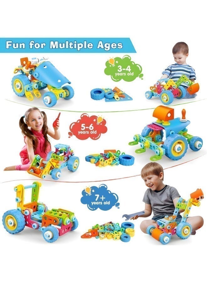 LBMT 6 في 1 ألعاب العلوم والتكنولوجيا والهندسة والرياضيات لـ 3 4 5 6 7 8+ هدايا عيد ميلاد صبي وفتاة تبلغ من العمر سنة، ألعاب أنشطة التعلم التعليمية الجذعية، 118 قطعة أنشطة التعلم في الفصول الدراسية لمرحلة ما قبل المدرسة المهارات الحركية الدقيقة اللبنات الأساسية للأعمار من 3 إلى 8 سنوات 6-8 8-12 لعبة إبداعية هندسية - Image 2