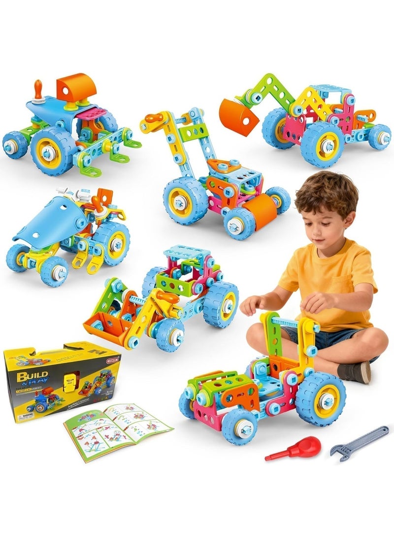 LBMT 6 في 1 ألعاب العلوم والتكنولوجيا والهندسة والرياضيات لـ 3 4 5 6 7 8+ هدايا عيد ميلاد صبي وفتاة تبلغ من العمر سنة، ألعاب أنشطة التعلم التعليمية الجذعية، 118 قطعة أنشطة التعلم في الفصول الدراسية لمرحلة ما قبل المدرسة المهارات الحركية الدقيقة اللبنات الأساسية للأعمار من 3 إلى 8 سنوات 6-8 8-12 لعبة إبداعية هندسية - Image 1