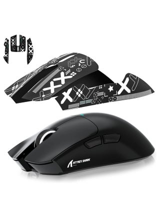 ماوس الألعاب ATTACK SHARK X11 - اتصال ثلاثي (سلكي، لاسلكي 2.4GHz، بلوتوث) - مستشعر PixArt PAW3311 بدقة 22000 DPI - إضاءة RGB - قاعدة شحن مغناطيسية - تصميم خفيف الوزن ومريح - متوافق مع الكمبيوتر، اللابتوب، ماك، إكس بوكس، بلاي ستيشن (أسود) - view 2