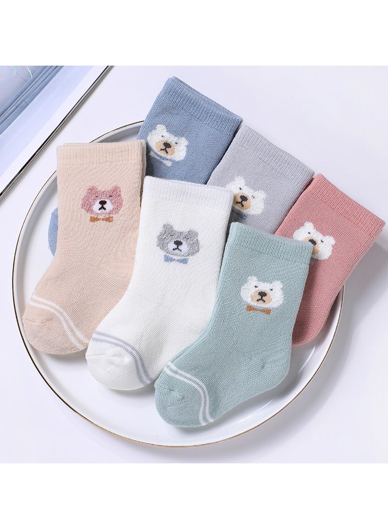 6 Pairs Of Thickened Warm Terry Socks For Infants And Young Children - Image 3