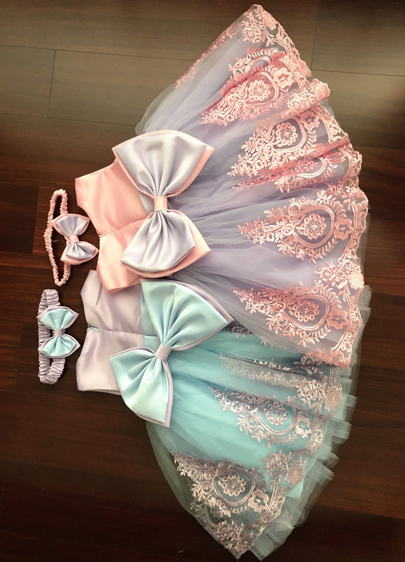 popular children's dress foreign trade children's princess dress lace color matching dress skirt 2023 spring children's clothing silver gray with yellow 70 references 1-2 years old - Image 5