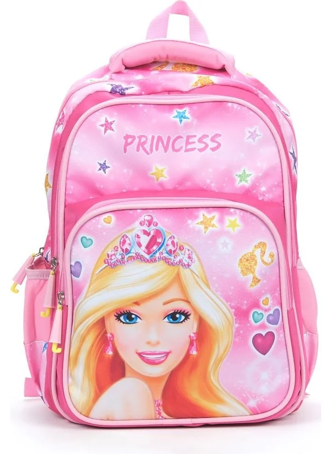 Masho Trend Soft Princess Barbie School Bag + Nutrition + Pencil Case + Water Bottle Barbie Girl Bag