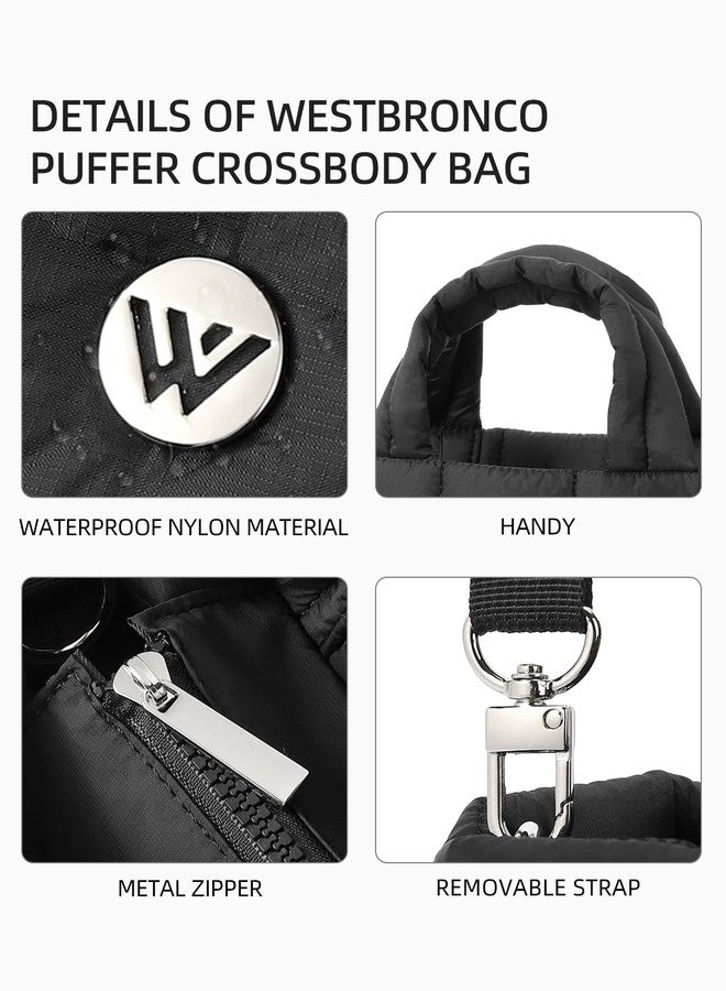WESTBRONCO Small Puffer Bag Quilted Crossbody Bags for Women Puffy Purse Nylon Shoulder Handbag with Adjustable Strap - Image 5