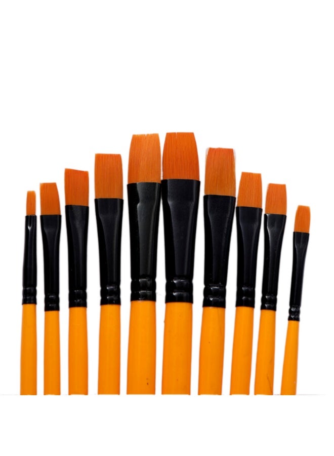 Keep Smiling 10PCS Professional Artist Brush Set for Oil, Acrylic & Watercolor - Image 3
