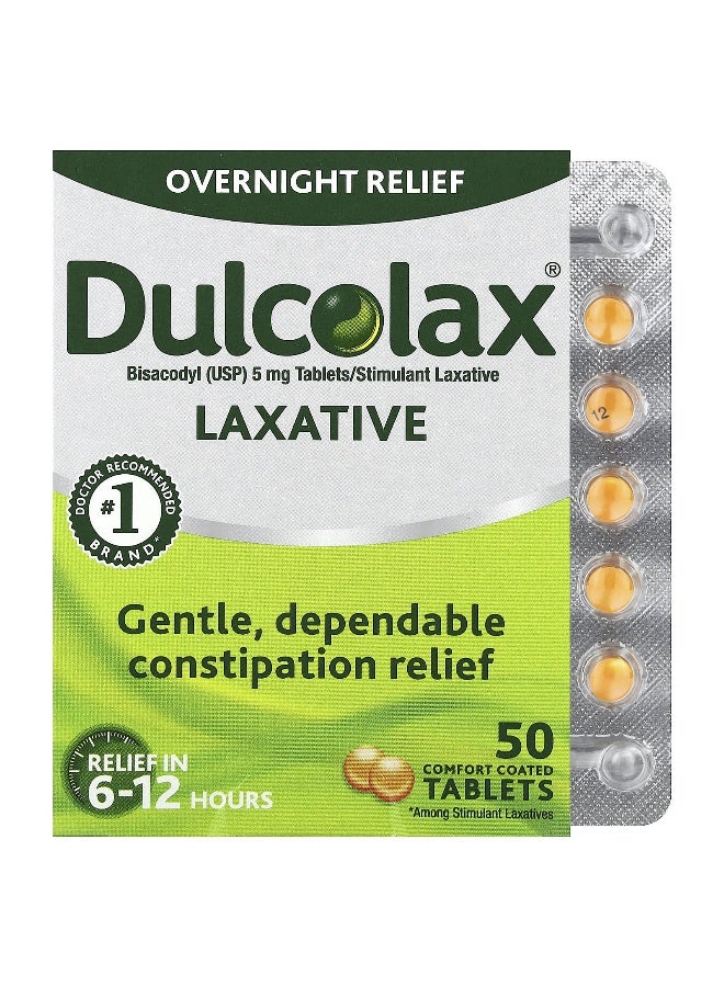 Dulcolax, Laxative, 50 Comfort Coated Tablets (Packaging may vary) - Image 1