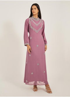 Maxim Creation Embellished High Neck A-Line Kaftan by Styli  - Image 1