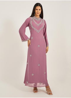 Maxim Creation Embellished High Neck A-Line Kaftan by Styli  - Image 2