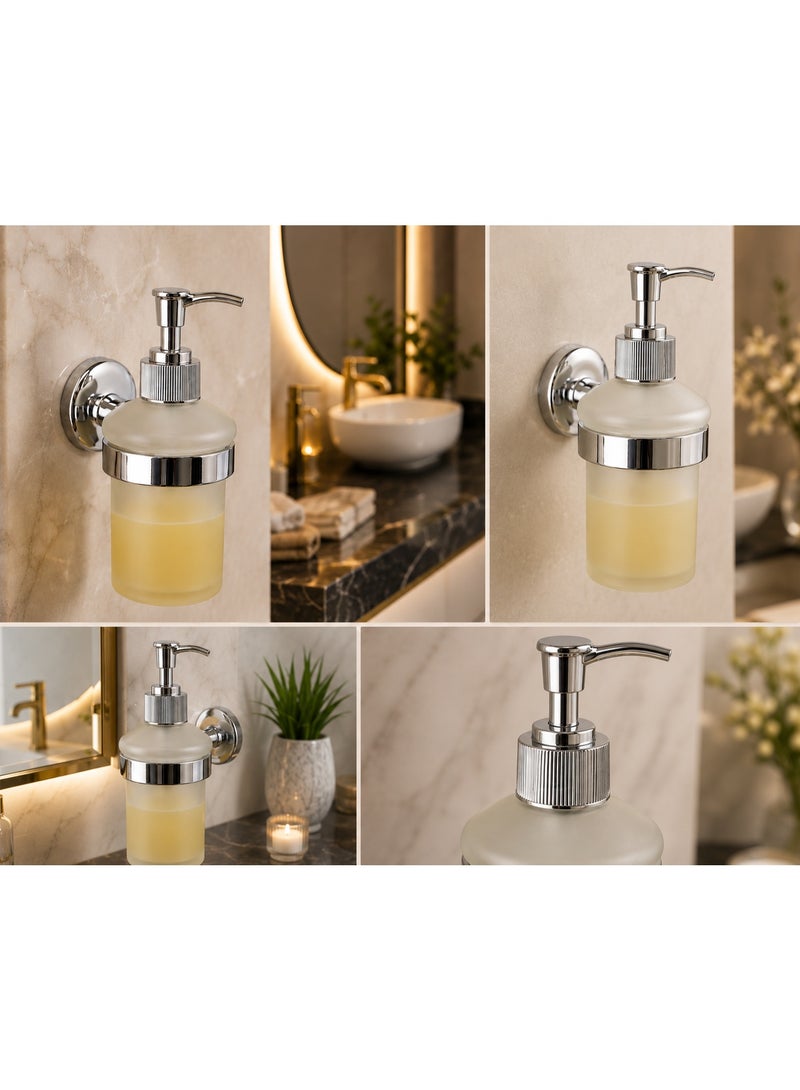 Luxury  Glass Soap Dispenser 400 ML– A Touch of Elegance and Functionality for Every Bathroom - Image 5