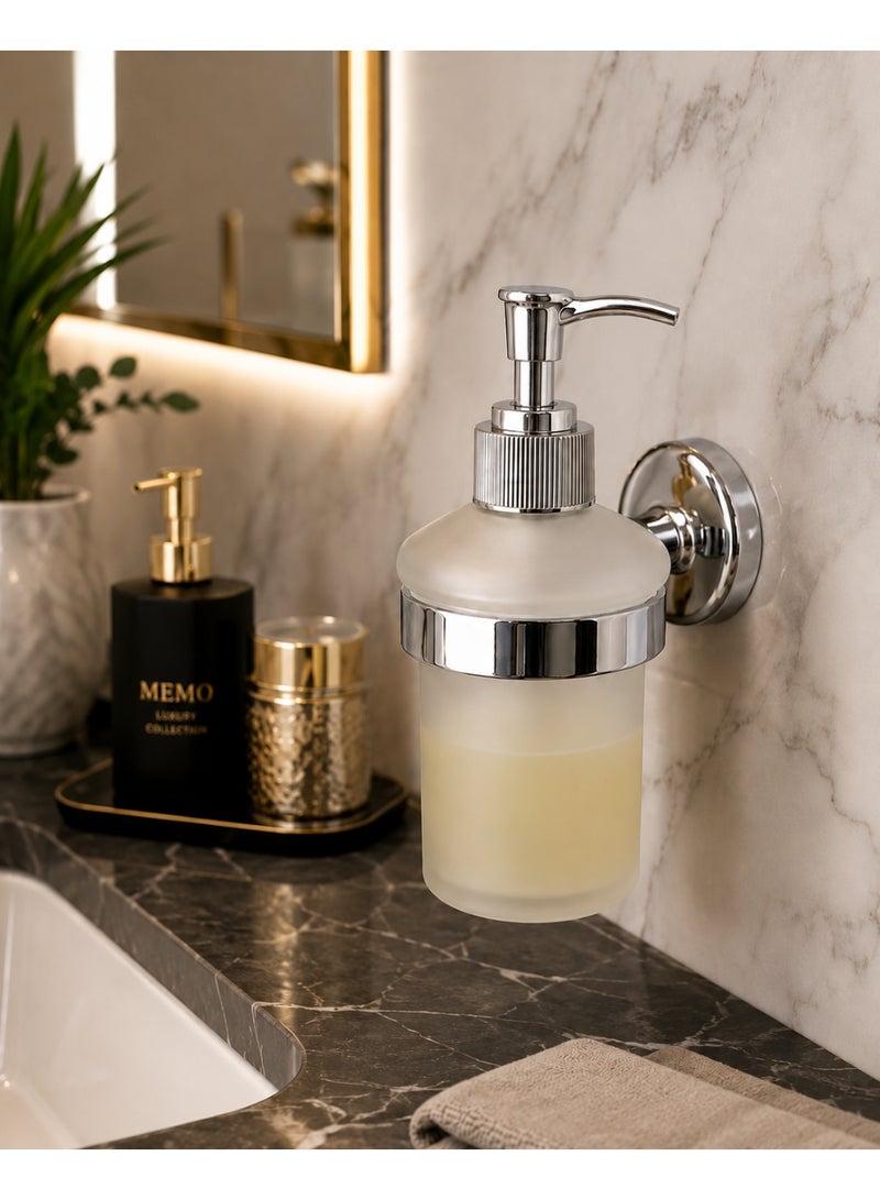 Luxury  Glass Soap Dispenser 400 ML– A Touch of Elegance and Functionality for Every Bathroom - Image 3