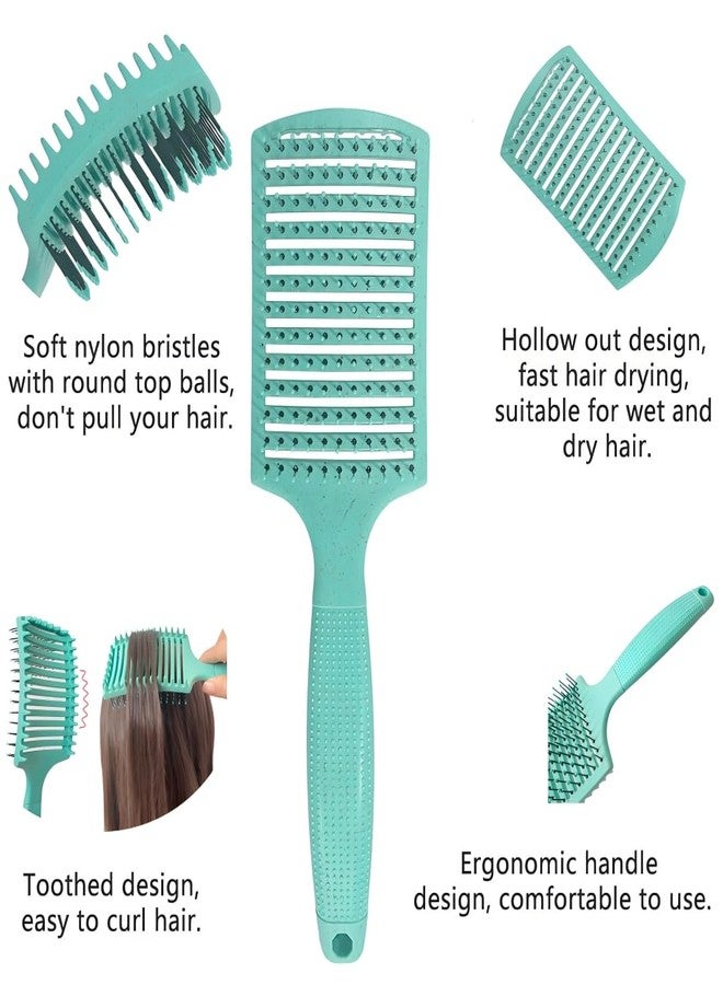 Defemim Curl Defining Brush,Curly Hair Comb,Detangling Brush Styling and Curved Vented Brush for Women and Men,Wet or Dry (green) - Image 4