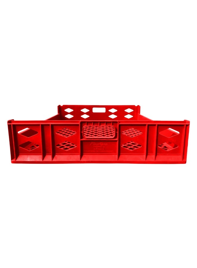 صناعات بلاستيكا ذ.م.م. Plastic Storage Crate 750x650x150mm Stackable Food Grade Bread, Toast Crate Heavy Duty - Red - Image 5