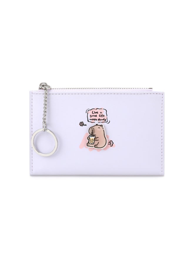 Kapibala New Girls Cute Card Bag Cartoon Capybara Mini Portable Coin Purse Pu Card Set