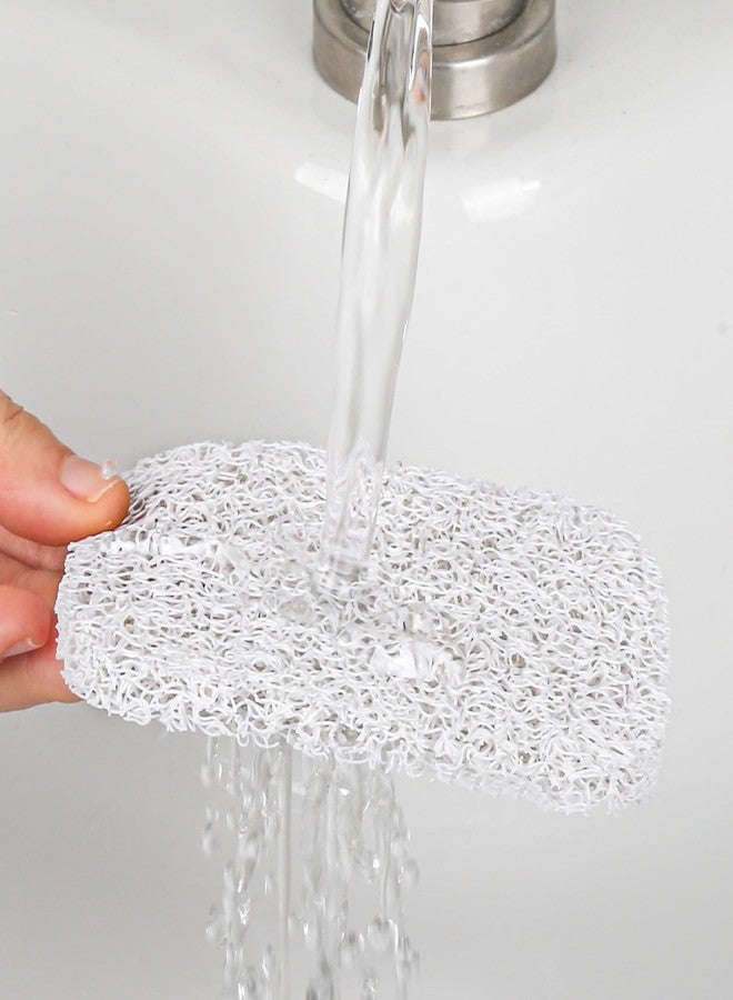 Emlim 4 Pack Soap Holder Pad，Soap Holder for Kitchen & Bathroom，White Non-Slip Soap Lifting Pads for Soap Dish - Image 5