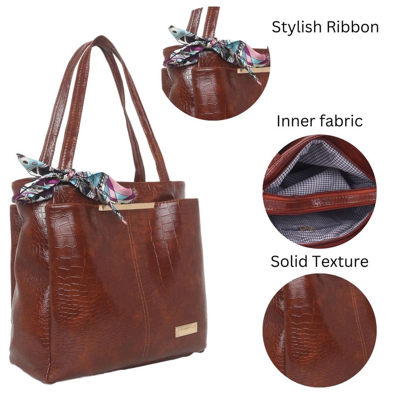 Dcozi Stylish and Fashionable PU Leather Handbag For Women & Girls - Image 5