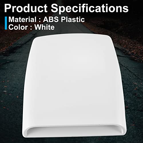 NATGIC Universal Car Air Flow Decorative Intake Hood Scoop Turbo Bonnet Vent Cover (White) - Image 4