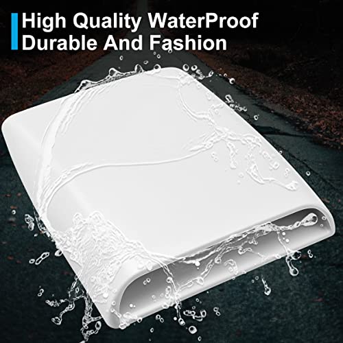 NATGIC Universal Car Air Flow Decorative Intake Hood Scoop Turbo Bonnet Vent Cover (White) - Image 5