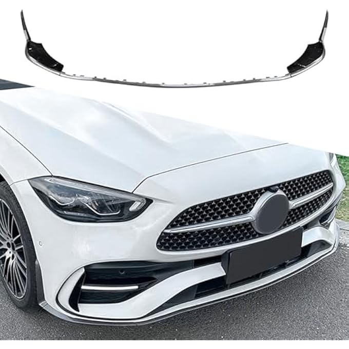 FINMOKAL شفة سبويلر أمامية مجموعة شفة صدام أمامي تناسب بنز C Class W206 S206 C200 C260 C300 C43 AMG 2022-2024 (ألياف الكربون) - Image 1
