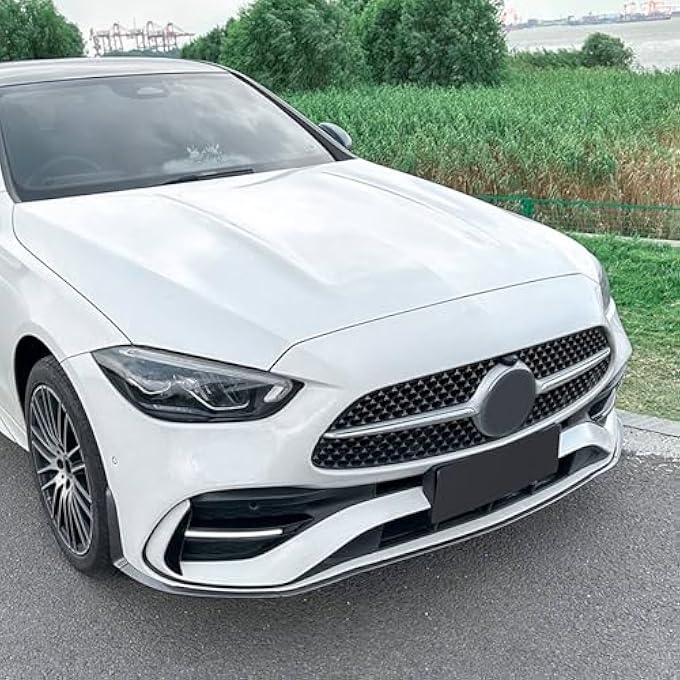 FINMOKAL شفة سبويلر أمامية مجموعة شفة صدام أمامي تناسب بنز C Class W206 S206 C200 C260 C300 C43 AMG 2022-2024 (ألياف الكربون) - Image 3