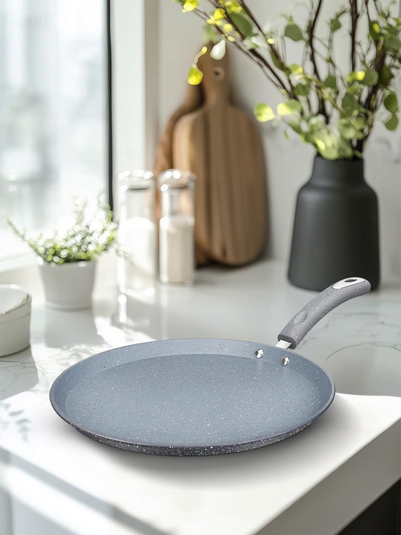 CLASSIC ESSENTIALS Craft Non Stick 5 Layer GMM Coating with Soft Handle Dosa Tawa 28 cm Diameter (Aluminium, Non-Stick, Induction Bottom) - Image 1